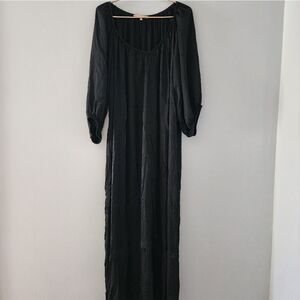 Cali Dreaming Dress Womens Black Long Balloon Sleeve Maxi Size XS/S